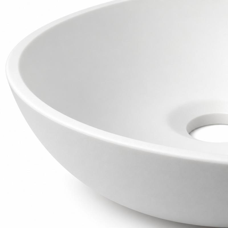 Solid S kleine waskom fontein Solid Surface rond 30 x 30 x 11 cm mat wit 1208953273